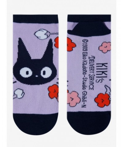 Studio Ghibli Kiki's Delivery Service Jiji Flower No-Show Socks $1.96 Socks