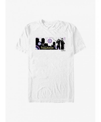 Marvel Hawkeye City Stencil Graphic T-Shirt $6.12 T-Shirts