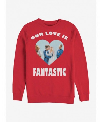 Marvel Fantastic Four Fantastic Love Crew Sweatshirt $10.92 Sweatshirts