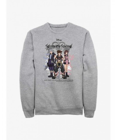Kingdom Hearts Riku, Sora, and Kairi Group Sweatshirt $14.76 Sweatshirts
