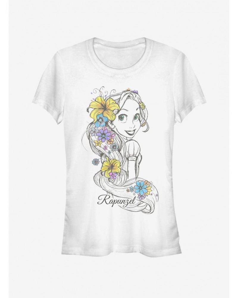 Disney Tangled Rapunzel Sketch Girls T-Shirt $6.31 T-Shirts