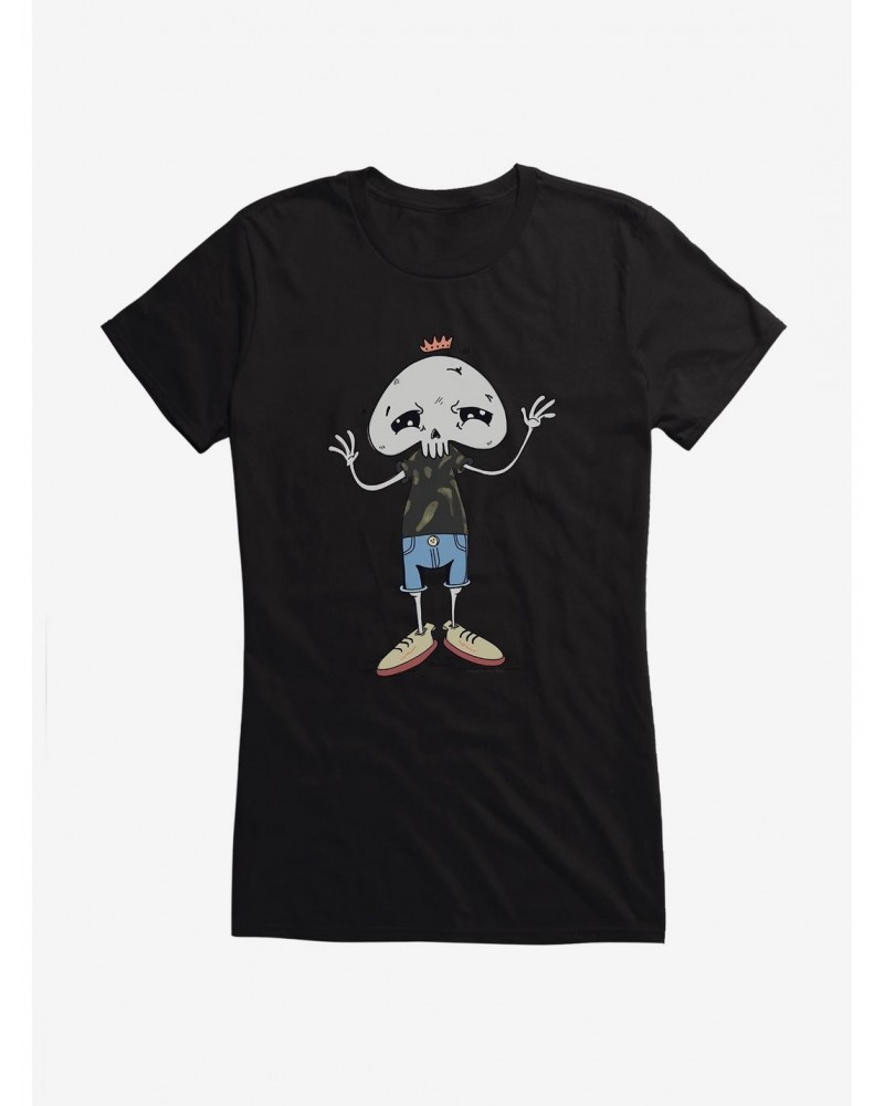 Depressed Monsters Hipster Skeleton Girls T-Shirt By Ryan Brunty $9.96 T-Shirts