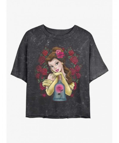 Disney Beauty and the Beast Rose Belle Mineral Wash Crop Girls T-Shirt $13.18 T-Shirts