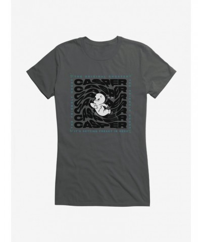 Casper The Friendly Ghost Virtual Raver Freaky Here Girls T-Shirt $11.45 T-Shirts